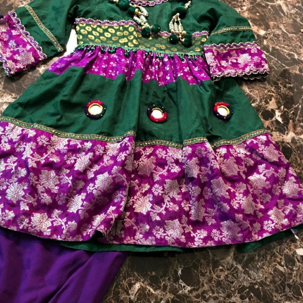 Afghan dress for girl size 2 to 3 years
